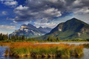    alberta, canada, banff national park, the colors of banff - mount rundle